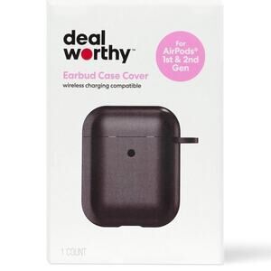 Dealworthy Silicone Case Cover for AirPods (1/2 Generation) Case, Black